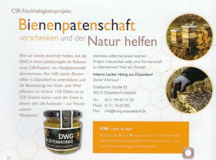 DWG Düsseldorfer Wohnungsgenossenschaft Bienenstand