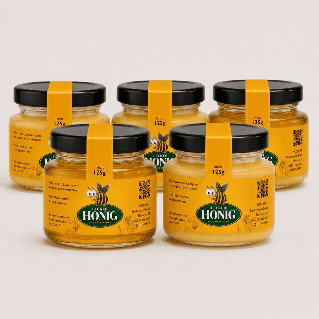 Honig-Probierset Düsseldorf — 5 × 125 g