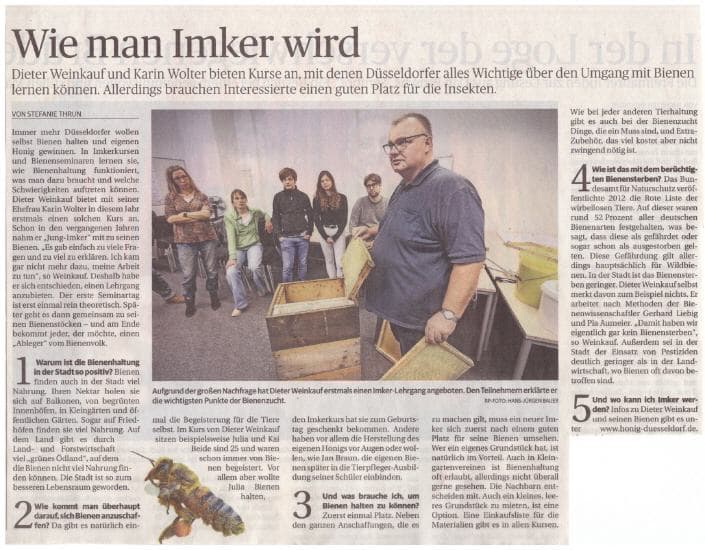 Rheinische Post — Imker-Lehrgang Tag 1